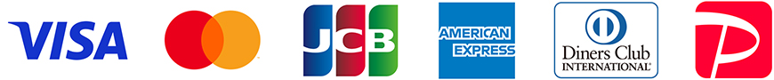 VISA、Master、JCB、American Express、Diners Club、PayPayでのお支払いに対応しております。